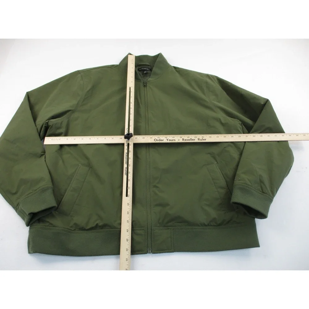 Banana Republic Bomber Jacket Mens 2XL Olive Green Full Zip Lightweight Utility